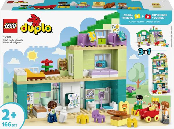 10470 LEGO® DUPLO® Moderní rodinný dům s figurkami - sada 3 v 1 (10470)