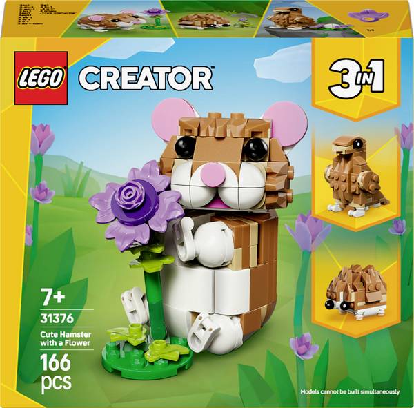 31376 LEGO® CREATOR 3 v 1 sada nýtovaných Hamster s květinou (31376)