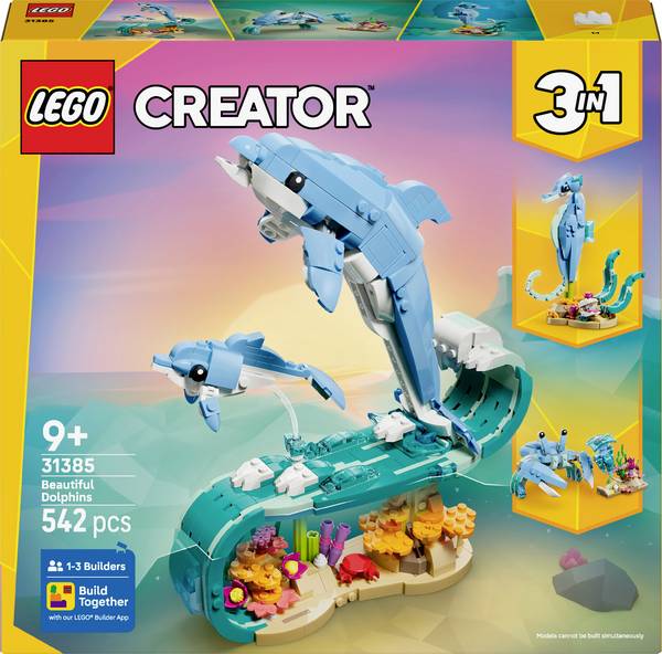 31385 LEGO® CREATOR 3 v 1 sada mořští živočichové: Krásná delfina (31385)