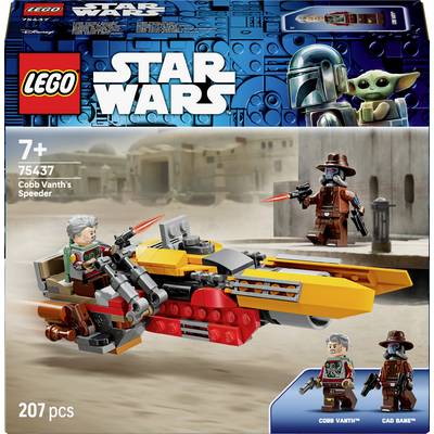 Lego Star Wars sada s vozidlem Cobba Vanthe. Obsahuje minifigurky Cobba Vanthe a Cada Banea. Číslo sady 75437, pro děti od 7 let, 207 dílků.