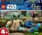 Sada Lego Star Wars pro děti od 4 let, s názvem 'Groguův domov', obsahující 107 dílků s figurkou Grogu, žábou a stavebními prvky.
