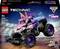 Obrázek ukazuje LEGO Technic Monster Jam sadu 'Sparkle Smash' určenou pro děti od 7 let, která obsahuje barevný, jednorožcem inspirovaný monster truck se 243 díly.