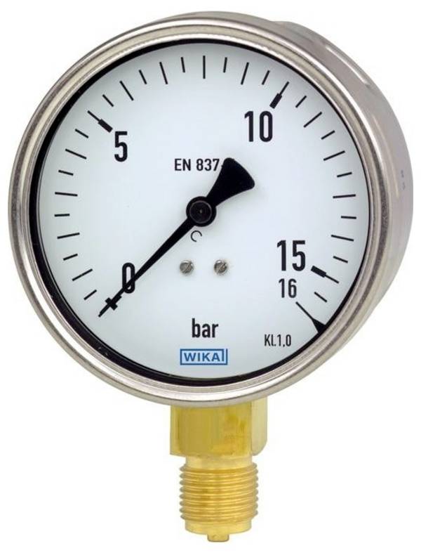 WIKA Manometr s Bourdonovou trubicí 9041702 212.20 Připojení (manometr): spodní strana 0 do 25 bar  1 ks