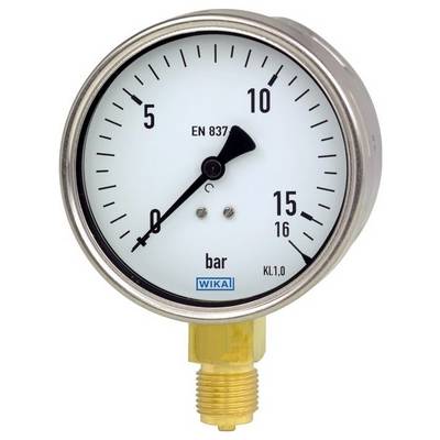 WIKA Manometr s Bourdonovou trubicí 9041630 212.20 Připojení (manometr): zadní strana 0 do 10 bar Vnější závit G 1/2 1 k-0
