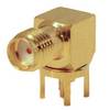 Mueller Electric BU-1420701301 adaptérový konektor, SMA zásuvka - deska tištěných spojů, mosaz