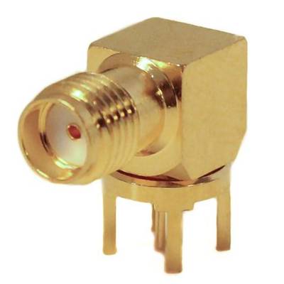 Mueller Electric BU-1420701301 adaptérový konektor, SMA zásuvka - deska tištěných spojů, mosaz-0