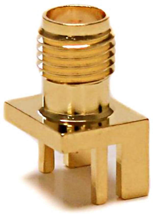 Mueller Electric BU-1420701841 adaptérový konektor, SMA zásuvka - deska tištěných spojů, mosaz
