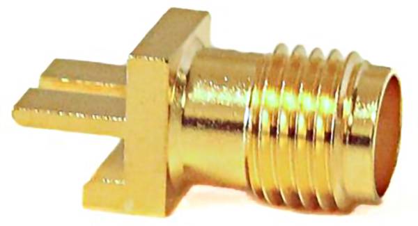 Mueller Electric BU-1420761851 adaptérový konektor, SMA zásuvka - deska tištěných spojů, mosaz