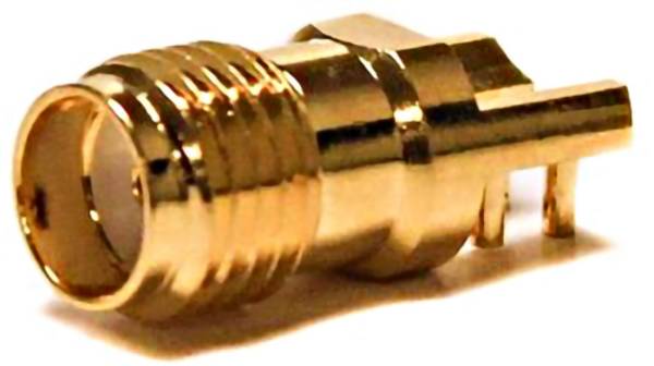 Mueller Electric BU-1420761881 adaptérový konektor, SMA zásuvka - deska tištěných spojů, mosaz