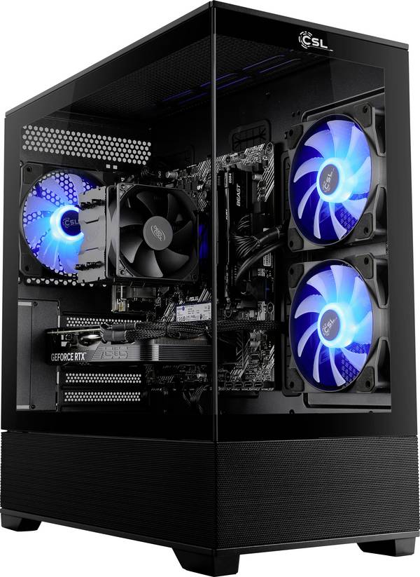 CSL Computer Gaming PC M12980H    AMD Ryzen 7 5700X 4.6 GHz 32 GB RAM  1000 GB SSD   Nvidia GeForce RTX™ 5060 8 GB GDDR7 Win 11 Home 97539