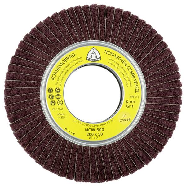 Klingspor 258911 Kombinace kolečka z netkaných vláken NCW 600, 165 x 50 x 43,1 mm, průměr Medium 150 mm 165 mm  3 ks