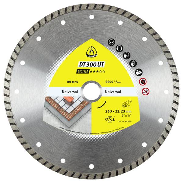 Klingspor 325355 DT 300 UT Extra diamantový řezný kotouč Průměr 180 mm Ø otvoru 22.23 mm stavební materiály, univerzální beton, střešní taška 1 ks
