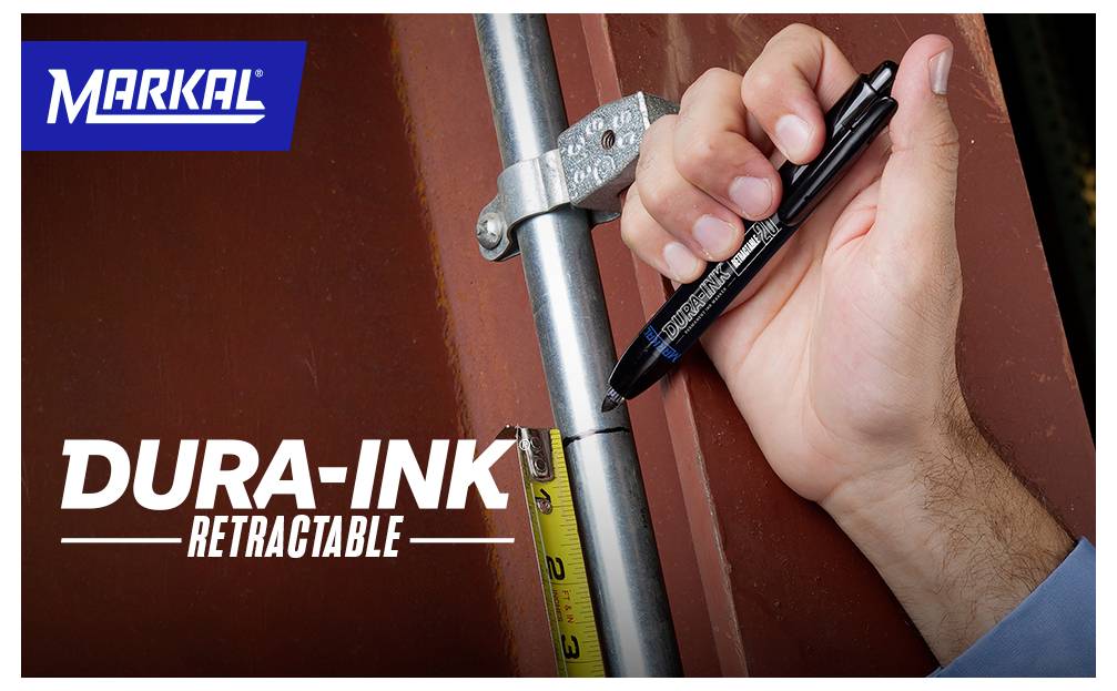 Markal DURA-INK RETRACTABLE 22252 permanentní popisovač červená, černá Vodotěsné: Ano-1
