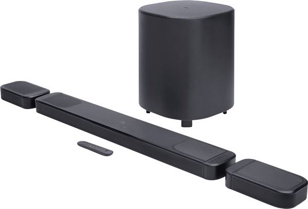 JBL Bar 1000 MK2 Soundbar černá Bluetooth®, vč. bezdrátového subwooferu, upevnění na zeď, Wi-Fi