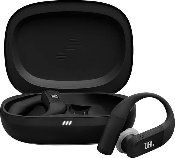 JBL Endurance Peak 4  špuntová sluchátka (In Ear) Bez kabelu, Bluetooth®  černá Potlačení hluku Nabíjecí pouzdro, za uši, odolné vůči potu, voděodolná, dotykové ovládání