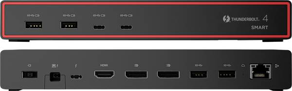Lenovo Dokovací stanice pro notebook Thunderbolt™ 4  ThinkPad Smart Dock 7500 Gen 2   vč. zámku Kensington, Podporuje rozlišení 8K při frekvenci 30 Hz (1x) / 4K při 30 Hz (2x), napájení USB-C®