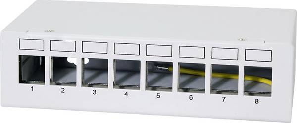 LogiLink NK4092  patch panel  CAT 6A  šedobílá (RAL 7035) osazený