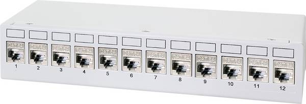 LogiLink NK4093  patch panel  CAT 6A  šedobílá (RAL 7035) osazený