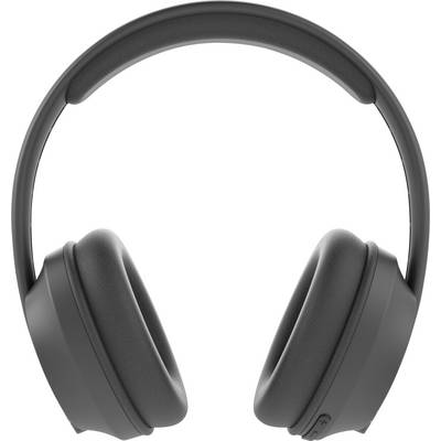 Černá over-ear sluchátka s polstrovanými náušníky, zobrazená na jednoduchém pozadí.