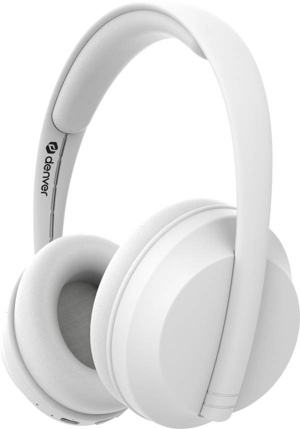 Denver BTH-235W  Headset otevřená (On Ear) Bluetooth®, Bez kabelu stereo bílá  headset, regulace hlasitosti, Dálkový ovladač, Indikátor nabití mobil