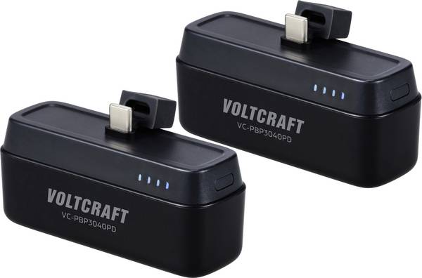 VOLTCRAFT VC-PBP3040PD powerbanka Li-Ion, 4500 mAh, Dodávka energie, černá (matná), Indikátor stavu