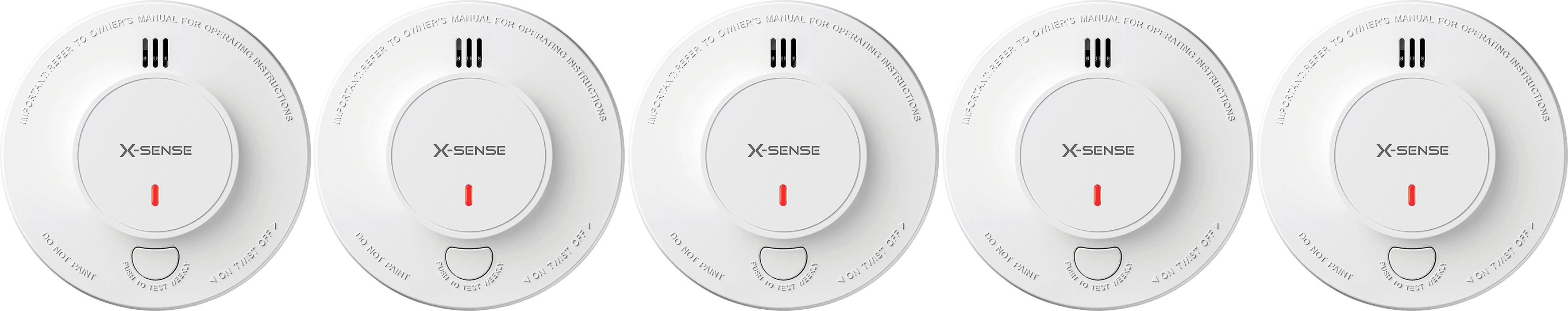 X-Sense detektor kouře vč. baterie s životností 10 let na baterii (Ø x v) 70 mm x 45 mm 5 ks-0