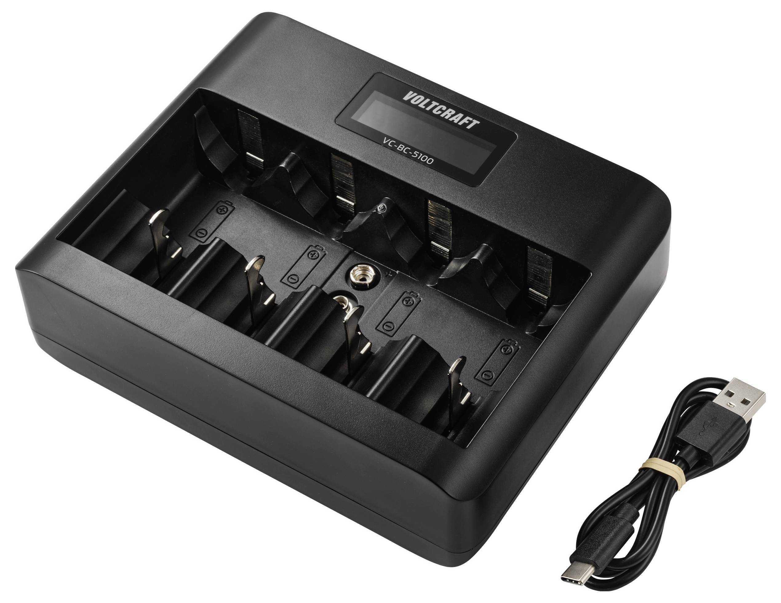 VOLTCRAFT VC-BC-5100 nabíječka akumulátorů NiMH, Li-Ion AA, AAA, malé mono, velké mono, 9 V-3