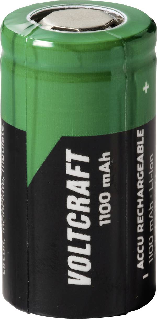 VOLTCRAFT  speciální akumulátor 18350  Flat-Top  Li-Ion 3.7 V 1100 mAh 1 ks