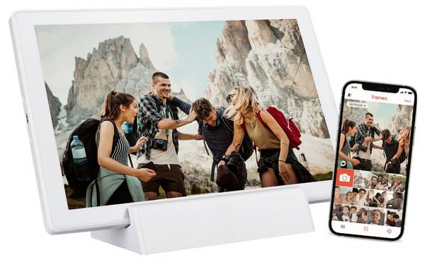 Braun Phototechnik DigiFrame 1011 WiFi mobil digitální fotorámeček 25.7 cm 10.1 palec Energetická třída (EEK2021): C (A - G) 1280 x 800 Pixel 16 GB bílá