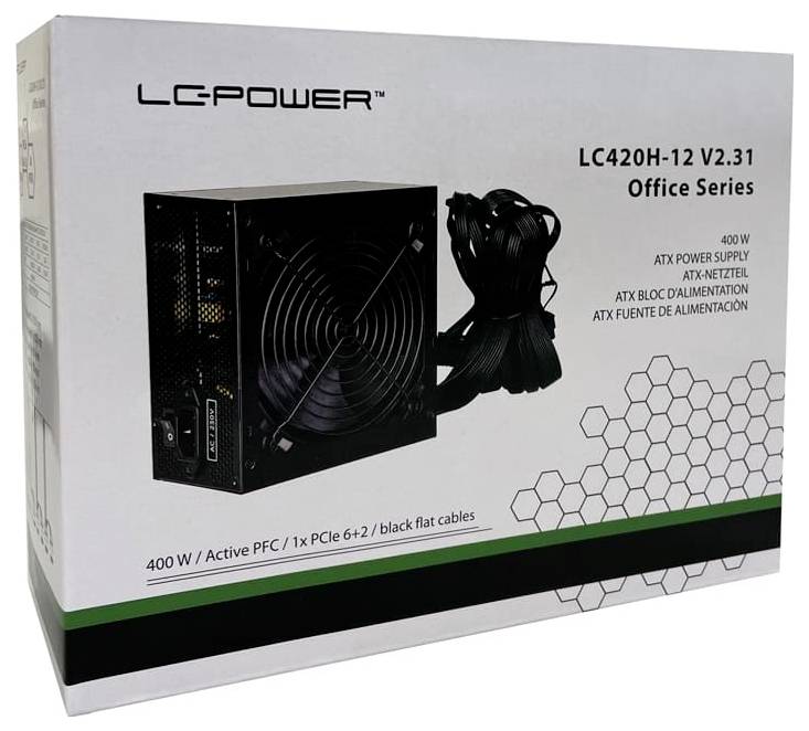 LC Power LC420H-12 V2.31 PC síťový zdroj 400 W ATX bez certifikace-9