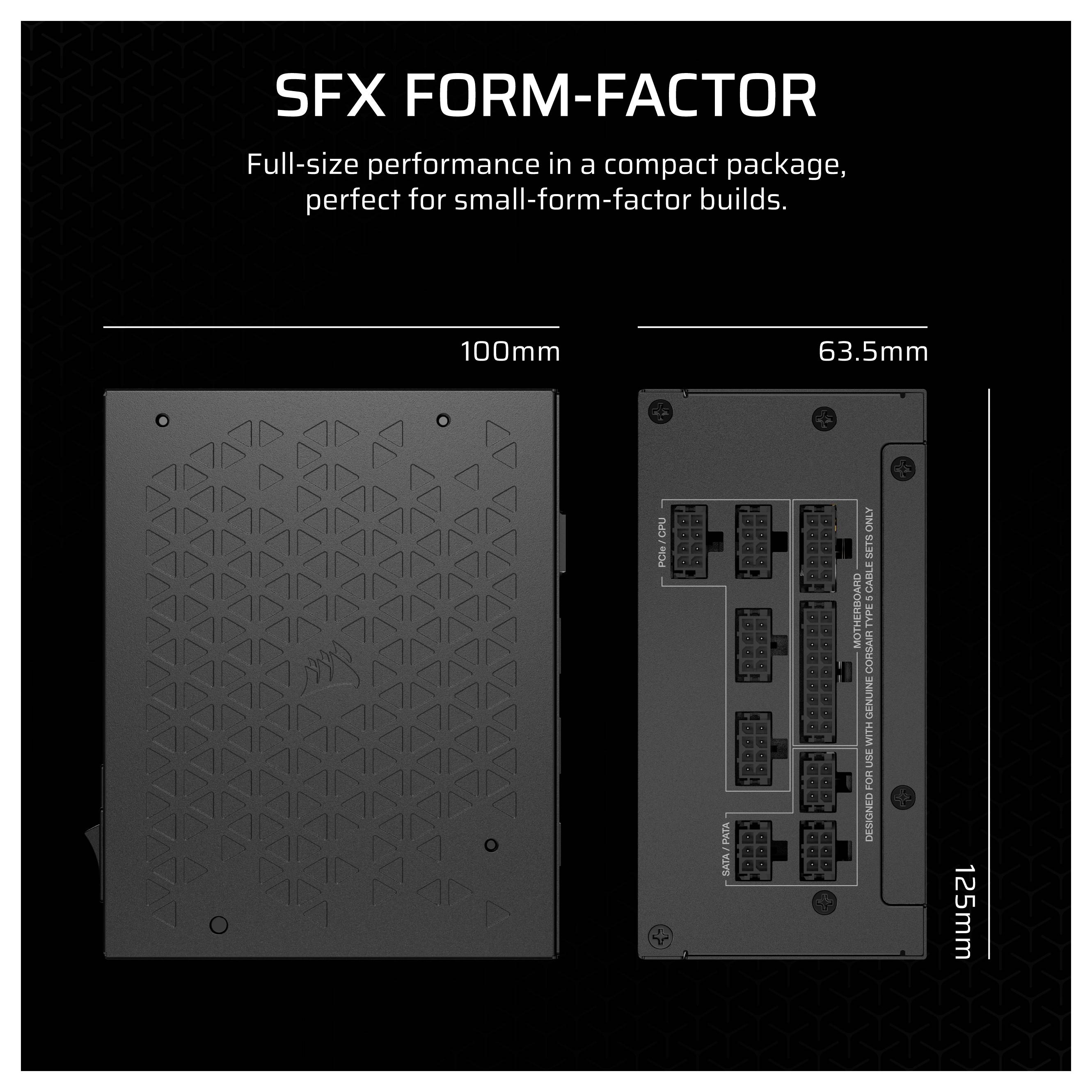 Corsair SF Series SF750 PC síťový zdroj 750 W SFX 80 PLUS® Platinum-12