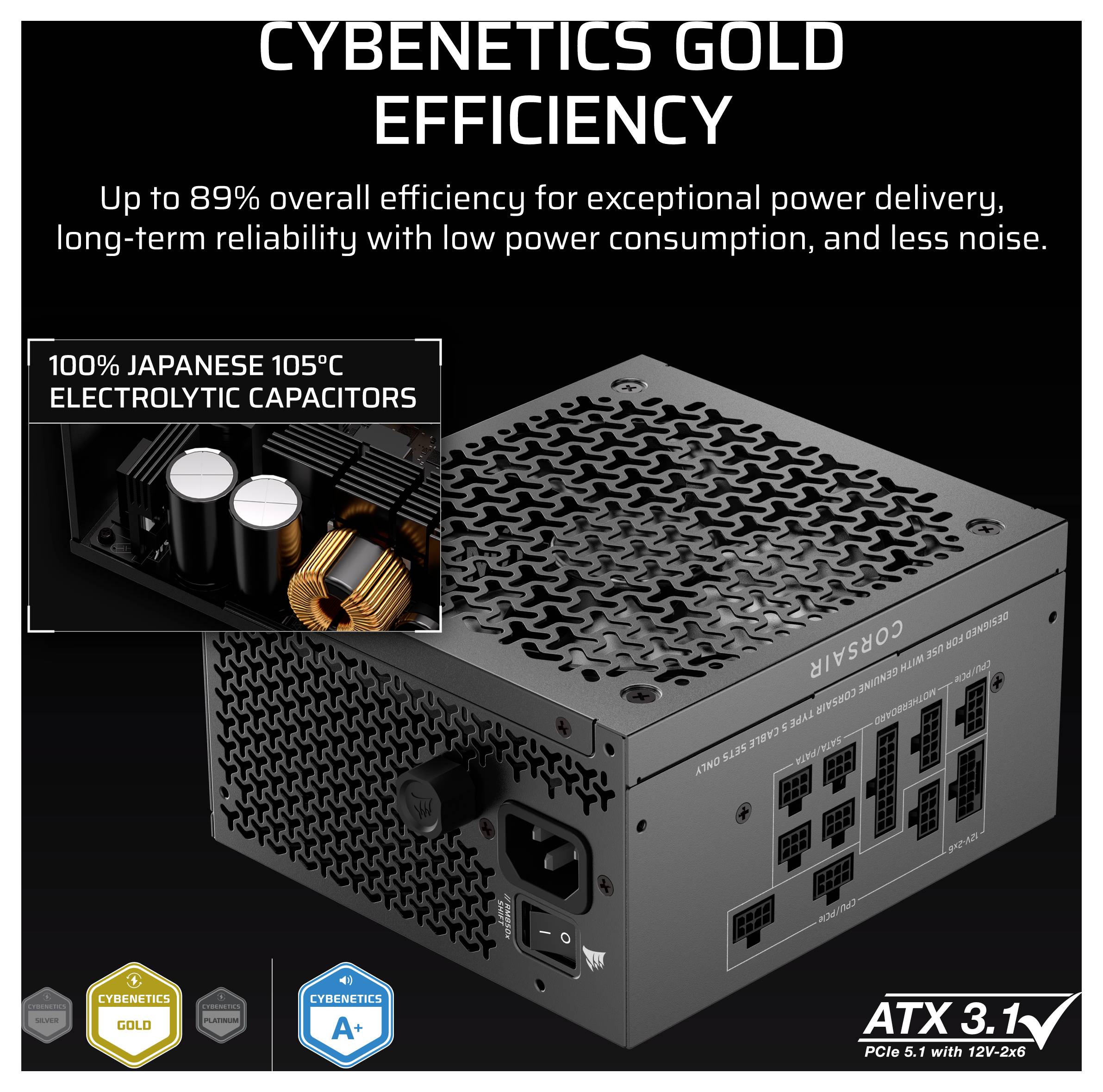 Corsair RM850x SHIFT PC síťový zdroj 850 W ATX 80 PLUS® Gold-29