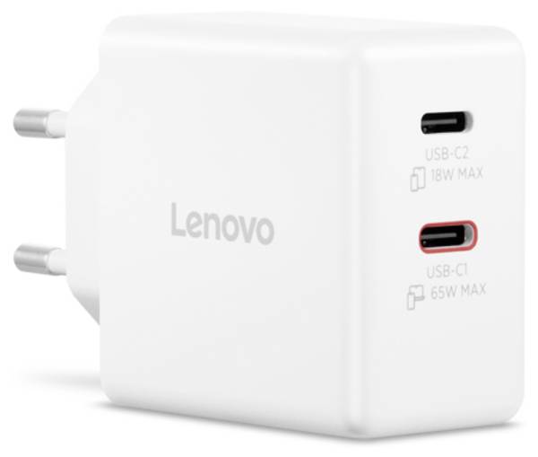 Lenovo G0A6065WEU USB nabíječka, GaN, 2x USB-C®, 45 W, 18 W, bílá