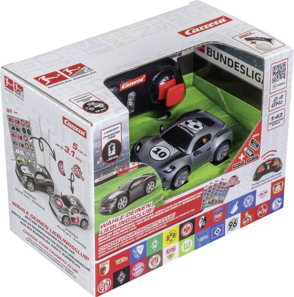 Carrera 370430042 CARRERA - Bundesliga - 2.4GHz Mini RC grau 370430042 1:43 RC model auta elektrický vč. akumulátorů a kabelu k nabíjení