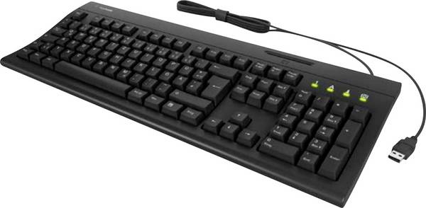 Keysonic KSK-8041U-CR (DE) kabelový klávesnice německá, QWERTZ černá