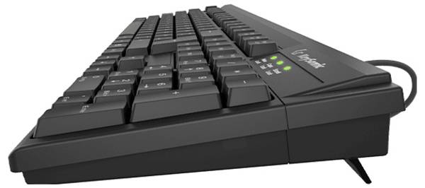 Keysonic KSK-8008U-IP (DE) kabelový klávesnice německá, QWERTZ černá vodotěsné (IPX7)