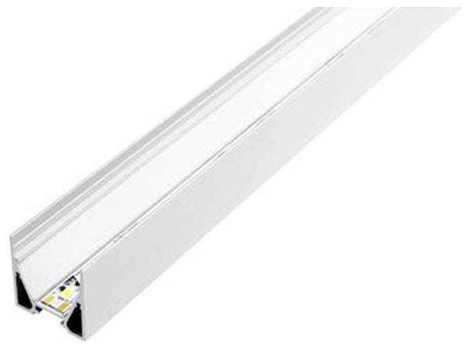 Hliníkové profilové pouzdro s vestavěným LED páskem, prezentující minimalistický design pro moderní světelná řešení.