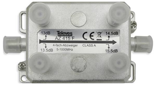 Televes AZ 415 F odbočka TV kabelu  5 - 1218 MHz