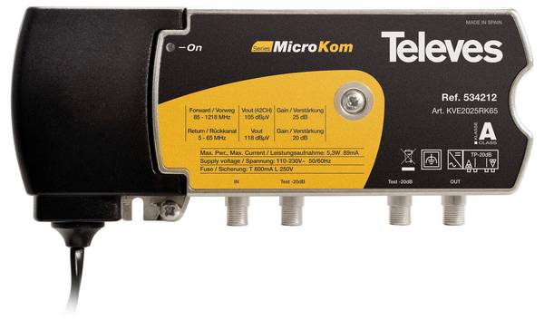 Televes KVE2025RK65 zesilovač televizního signálu