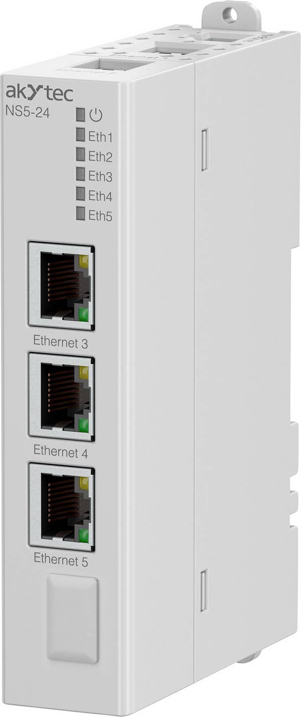 akYtec NS5-24 148567 průmyslový ethernetový switch pro PLC 24 V/DC