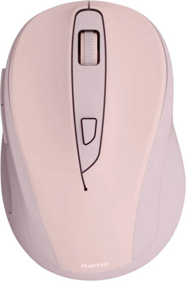 Hama WM-400 optická myš, přenos bezdrátový, 6 tlačítko, 1600 dpi, růžová