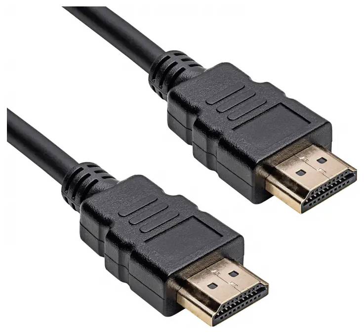 Dva černé HDMI kabely se zlatými konektory na bílém pozadí.