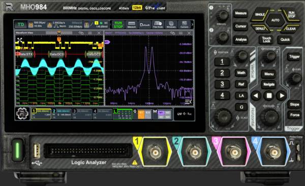 Rigol MHO934 digitální osciloskop 350 MHz, 4 GSa/s, 100 Mpts, 12 Bit, 1 ks, MHO934