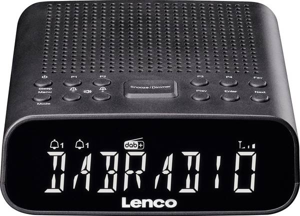 Lenco LENCO - DAB+ Uhrenradio Bluetooth CR-606BK sw CR-606BK radiobudík, DAB, FM, DAB+, Bluetooth, AUX, DAB, DAB+, FM, funkce alarmu, černá