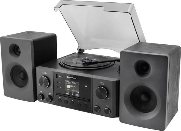 soundmaster  stereo systém DAB+, FM, USB, MP3, Bluetooth, AUX, CD, funkce alarmu