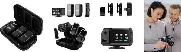 nasazovací sada mikrofonu Rode Wireless Micro Camera Kit Druh přenosu:bezdrátový, bezdrátový montáž patky blesku, vč. kabelu, vč. ochrany proti větru, vč. pouzdra na mikrofon