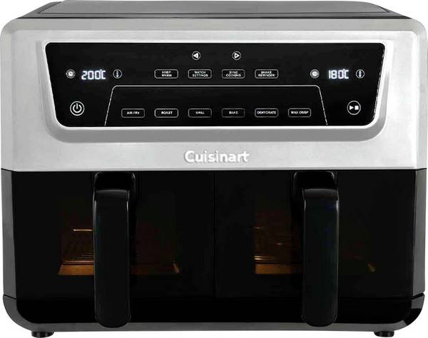 Cuisinart AirTwin horkovzdušná fritéza 10.4 l 2400 W funkce časovače černá, stříbrná