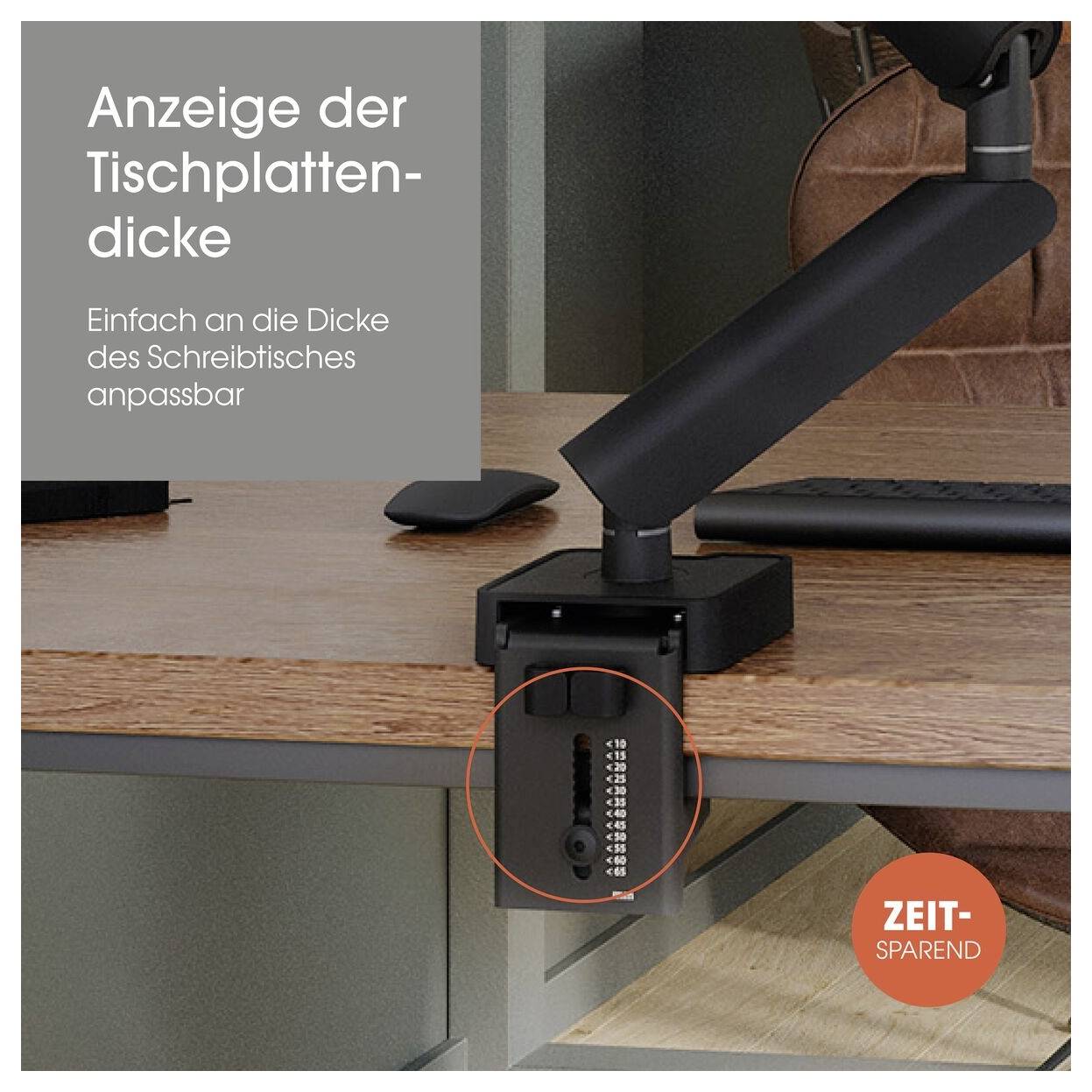 Vogel's MOMO 4237 držák na stůl pro monitor 2 Displej: (s) 25,4 cm (10") - 86,4 cm (34") černá nastavitelná výška, otočn-5