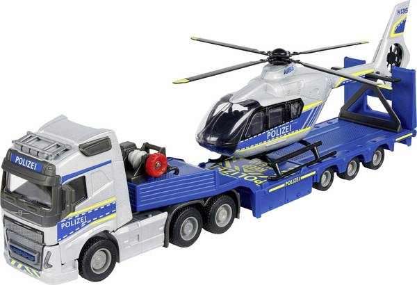 Majorette  Volvo Dron + Airbus policejní helikoptéra hotový model Model zásahového vozidla