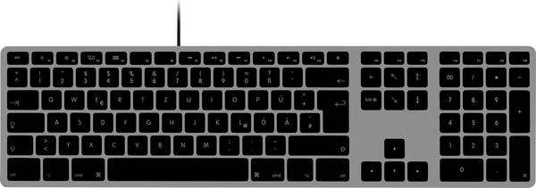 Matias Matias FK316CB-DE Wired USB-C® Keyboard for Mac - Space Gray - German Version USB klávesnice německá, QWERTZ, Macintosh Vesmírná šedá